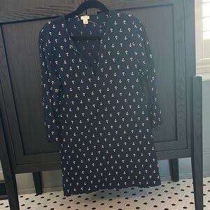 Navy Dress with Anchor Print